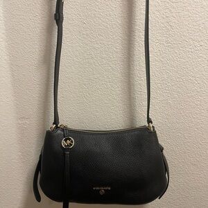 Michael Kors Black Pebbled Leather Crossbody Bag
